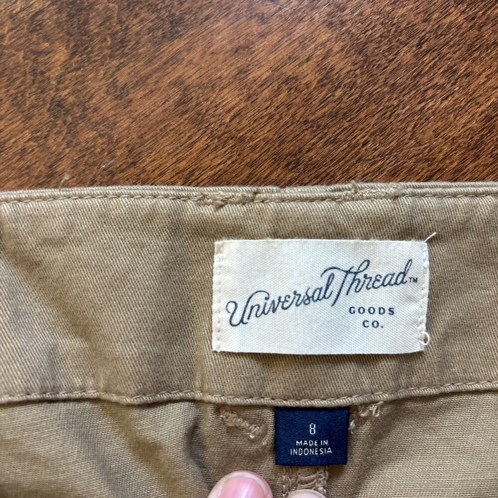 NWT Universal Thread High Rise Cargo Midi Skirt Tan Khaki y2k Women's Size US 8 - Picture 4 of 9